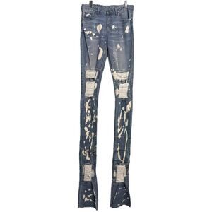 Si Tu Veux Superstack Distressed Men’s Jeans Size 32